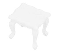 Dollhouse Furniture, 1:12 Wooden Dollhouse Miniature Furniture Simulation White Teatable Coffee Table Dollhouse Decoration Accessories