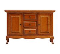Dollhouse Furniture, Doll Cabinet with Drawers 1:12 Scale Miniature Dollhouse Vintage Wooden Cabinet Mini Living Room Bedroom Dolls & Accessories DIY Doll House Decorations for Girls