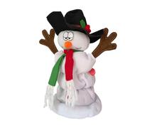 Dollhouse Furniture Santa Claus Plush Dolls Singing English Songs Santa Toys for Children Are and Beautiful Wooden Doll Stroller (White, 31 x 26 x 18 cm)