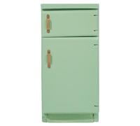 Dollhouse Furniture, Wooden 1/12 Scale Toy Refrigerator Green Simple Retro Style Dollhouse Kitchen Miniature Delicate Fridge Model Decor Realistic Accessory Pretend Play Toy Refrigerator