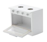 Dollhouse Furniture, Wooden 1/12 Scale Toy Stove Simple White Dollhouse Kitchen Miniature Delicate Model Oven Decor Realistic Accessory Pretend Play DIY Supplies