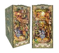 Dollhouse Kit for Adults 3D Wooden Puzzles - Miniature Cuckoo Clock House Kit - DIY Wooden Kit building sets for adults & Teen Mini Model Kit with 3-Mode Touch Switch(Green Field Mystery)