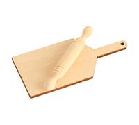 Dollhouse Kitchen Furniture, 5Pcs Dollhouse Rolling Pin Cutting Board Set 1:12 Wood Cutting Board Chopping Board with Handle Dollhouse Kitchen Accessories for Doll House Decoration