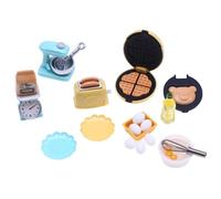 Dollhouse Kitchen Set, 10PCS/Set Plastic Dollhouse Kitchen Accessories Includes Waffle Maker, Toaster, Scale Stand, Mixer, Furniture for Doll House Decor Kids Gifts, Style 2, Toys