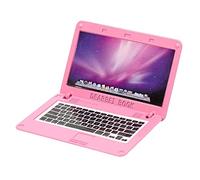Dollhouse Laptop Tablet Scene Simulation Notebook for Study Decor Pink 5x5x7.3 cm