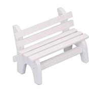 Dollhouse Mini Bench Model, White Wooden Bench for Dollhouse with High Simulation, 1:12 Scale Miniature Garden Bench Decor, Great Home Decor