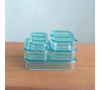 Dollhouse Miniature 1/6 Scale Kitchen Storage Boxes and Tableware Decor Set Fresh Keeping and Lunch Box Model for Vegetable Preparation
