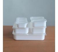 Dollhouse Miniature 1/6 Scale Kitchen Storage Boxes and Tableware Decor Set Fresh Keeping and Lunch Box Model for Vegetable Preparation