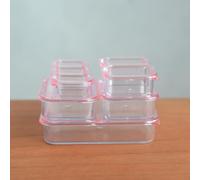 Dollhouse Miniature 1/6 Scale Kitchen Storage Boxes and Tableware Decor Set Fresh Keeping and Lunch Box Model for Vegetable Preparation