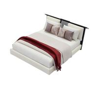 Dollhouse Miniature Bed with Structure Sculpted Details Double Bed Oriental Decor PP Material Suitable for Collections, Style A