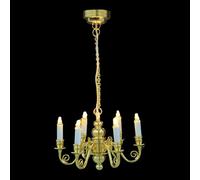 Dollhouse Miniature Chandelier 1:12 Scale Chrystaline Chandelier Pendant - Hanging Ceiling Light Luxury Decoration Ceiling Lamp Dollhouse Accessories Fits Miniature Furniture in Doll House Decor