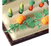 Dollhouse Miniature Farm Tool Set, 1/12 Scale, Plastic Shovel and Rake, Lightweight Mini Farm Tools for Dollhouse Scenes and Model Displays