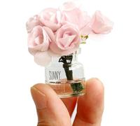 Dollhouse Miniature Flowers with Glass Vase, 1:12 Scale, Creating Realistic Dollhouse Scenes and Displays