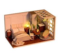 Dollhouse Miniature with Furniture 1:32/1:12 Scale Miniature Landscape with Dust Proof/Cover Creative Room Present Toys House for Girls and Woman (1：32 Scale)