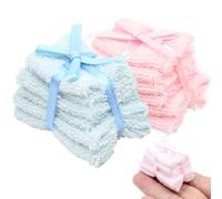 Dollhouse Miniatures 1 12 Scale 2PCS Mini Towels, Lifelike Bath Towel Set, DIY Dollhouse Bathroom Accessories for Miniature Laundry Room Decor, 1 12 Scale Dollhouse Accessories