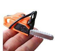 Dollhouse Miniatures, Plastic Toy Chainsaw Miniature Tools 1/12 Scale Accessories Tiny Chainsaw Dollhouse Accessories for Mini Garden Tool