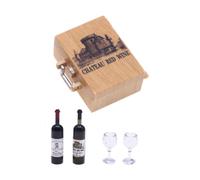 Dollhouse Ornaments with Miniature Wine Bottles and Goblets, CHATEAU