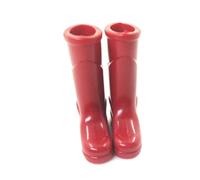 Dollhouse Rain Boots Miniature 1:12 Scale Solid Color DIY Mini Rain Shoes Plastic Rainboot Decoration for Doll Dollhouse Accessories Decoration Red