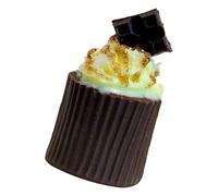 Dollhouse Small Cupcake Holder Chocolate Style Craft Supplies for Kitchen Decoration and Handmade Gift Daily Use Dollhouse Miniature Cupcake
