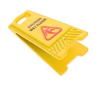 Dollhouse Wet Floor Sign Sturdy Bilingual Single Sided Safety Warning Sign for Commercial Use for Dollhouse Photography Miniature Decor and Safety Education Yellow
