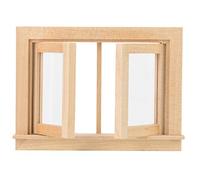 Dollhouse Windows, Wooden Doors Miniature Furniture Miniature Furniture Dollhouse Furniture 1 12 Scale Doll Craft Window Frame Model Decoration for 1 12 Doll House Accessory