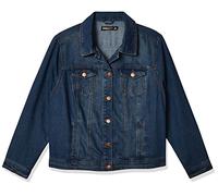 dollhouse Womens Dark Plus Denim Jacket, Dark Denim Wash, 3X