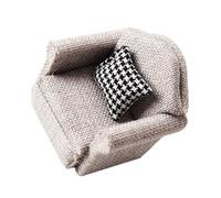 Dollhouses Linen Plush Miniature Single Sofa Model Function for Toyhouse Accessories Doll Furniture
