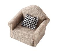 Dollhouses Linen Plush Miniature Single Sofa Model Function for Toyhouse Accessories Doll Furniture