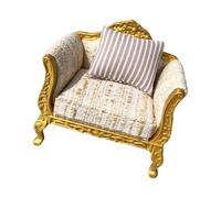 Dollhouses Loveseat Single Sofa Loveseat Wooden Miniature Decors For Do It Yourself Toy House Accessories Dollhouses Bedroom Sofa Toy