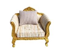 Dollhouses Loveseat Single Sofa Loveseat Wooden Miniature Decors For Do It Yourself Toy House Accessories