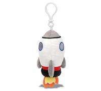 DolliBu Snug-Mooshies Rocket Plush Keychain - Space Rocket Stuffed Toy Key Chain for Backpack, Purse, Handbag, Cute Spacecraft Plush Clip for Kids and Adults - 5.75 Inches