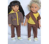 Dollies Boutique Brownie Uniform to fit 18'' dolls like Designafriend; Our Generation; Sindy etc, (br1)