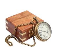 DOLLOND & CO. The Legacy Pocket Watch - Personalised Vintage Brass Pocket Watch with Gift Box, Timeless Gift- Husband, Father & Loved Ones