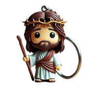Dolls Bag Key Ring - 2D Acrylic Keyring with Jesus Figure as a Pendant for the Key Ring | Small Decoration for Home and Lucky Bag Pendant Small Home Decoration Handmade