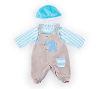 Dolls clothing for 16 to 18 inch, dungarees, top, cap, outfit elephant | Pants with Bib Top and Cap Set Elephant Suit