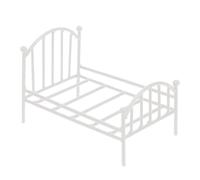 Dolls Cot - Miniature Vintage Bed Model Decor -16x11x10cm Doll House Mini Bed | Single-Bedd Design Dolls Houses Furniture For Kid's Room, Bedroom, And Doll House Hotel