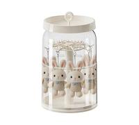 Dolls Display Case | 360 Rotating Transparent Acrylic Storage Box and Key Holder | For Toys and Collectibles in the Living Room, Children's Room, Bedroom