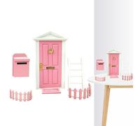 Dolls Door Mini Mailbox - Wooden Furniture in 1:12 Realistic Decoration for Miniature DIY Scene Three for Arredam Dolls