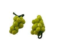 Dolls House 2 Bunches of Green Grapes Fruit Miniature Kitchen Shop Accessory