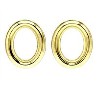 Dolls House 2 Empty Oval Gold Picture Painting Frames Miniature Modern Accessory