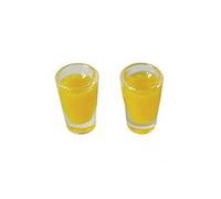 Melody Jane Dolls House 2 Glasses of Orange Juice Miniature Kitchen Cafe Dining Accessory