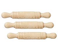 Dolls House 3 Rolling Pins Miniature Baking Kitchen Accessory 1:12 Scale Small