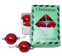 Dolls House 8 Red Baubles with Box Miniature Christmas Tree Ornaments Decorations