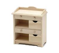 Dolls House Bare Wood Storage Cabinet Miniature Lounge Bedroom Nursery Furniture