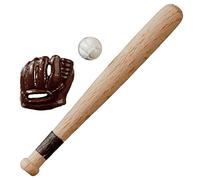 Dolls House Baseball Bat Glove & Ball Miniature Games Accessory 1:12 Scale
