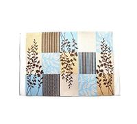 Dolls House Blue Brown and Beige Modern Rug Mat Miniature Accessory 1:12 Scale