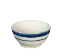 Dolls House Bowl Blue & White Ceramic Tableware Dining Room Accessory Miniature