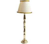 Dolls House Brass Standard Floor Lamp White Shade Miniature 12V Electric Lighting