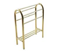 Dolls House Brass Towel Rail Rack Stand with Shelf Miniature Bathroom Accessory