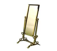 Dolls House Cheval Dressing Mirror Floor Standing Gold Shop Bedroom Accessory